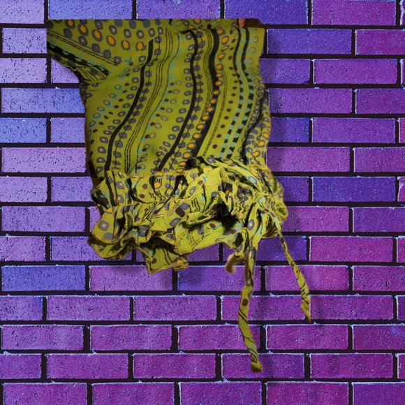 Violet & Claire green & blue button-up blouse, 3/4 sleeve, size Small EUC - Picture 4 of 5